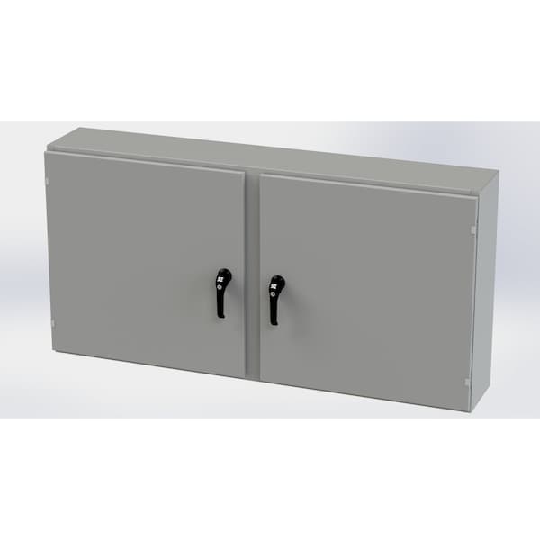 3 Point Latch with Padlock/Keylock Handle Electrical Enclosures, 30 in H, 10 in D, 60 in W